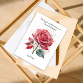 Rode roos Valentijnsdag kaart voor haar / hem