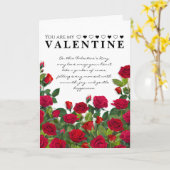 Rode Roos Valentijnskaart Kaart (Gele Bloem)