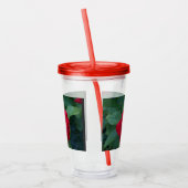 Rode Roos Van dichtbij Acryl Drinkbeker (Links)