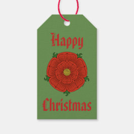 Rode Roos van Lancaster Cadeaulabel