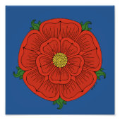 Rode Roos van Lancaster Foto Afdruk (Voorkant)