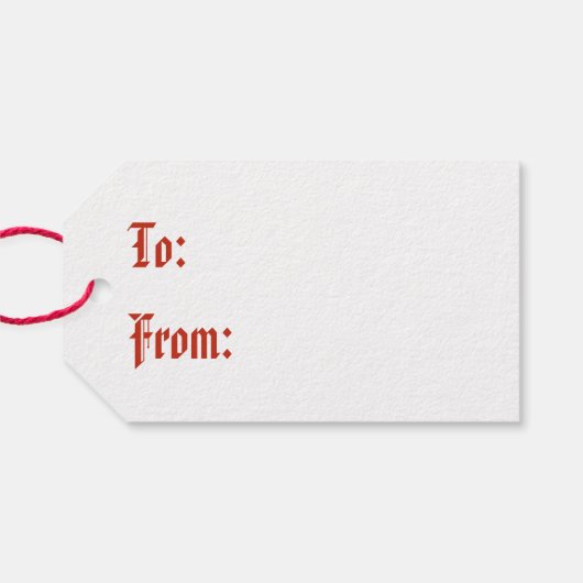 Rode Roos van Lancaster Gift Labels Cadeaulabel (Achterkant Horizontaal)