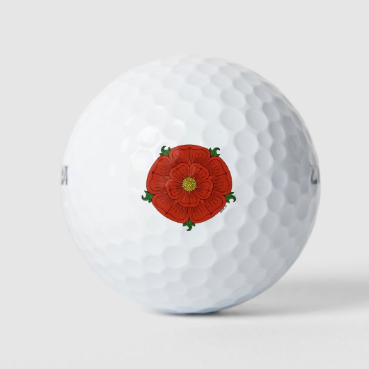 Rode Roos van Lancaster Golfballen (Voorkant)