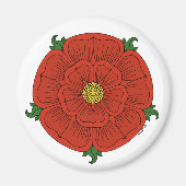 Rode Roos van Lancaster Magneet (Voorkant)