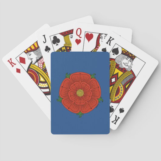 Rode Roos van Lancaster Pokerkaarten (Achterkant)