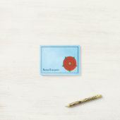 Rode Roos van Lancaster Post-it® Notes (Op bureau)