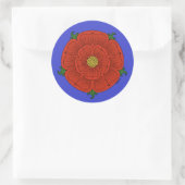 Rode Roos van Lancaster Ronde Sticker (Tas)