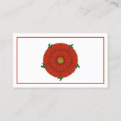 Rode Roos van Lancaster Visitekaartje (Achterkant)