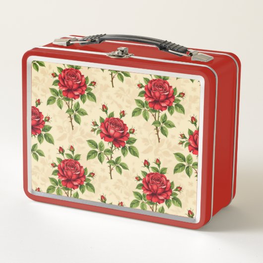 Rode roos vintage patroon (Voorkant)