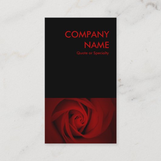 rode roos visitekaartje (Voorkant)