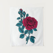 Rode roos wandkleed (Voorkant)