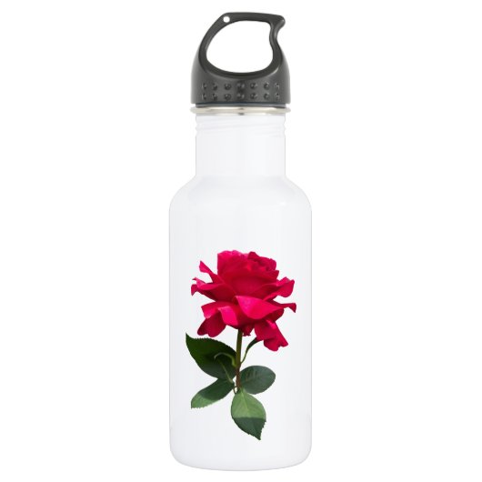 Rode roos waterfles (Voorkant)