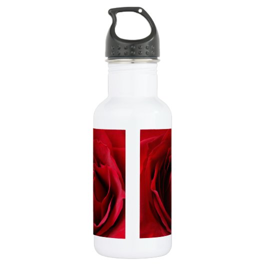 rode roos waterfles  (Achterkant)