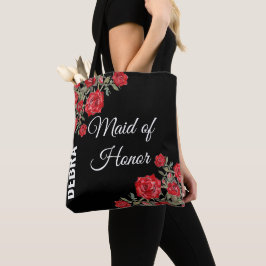 Rode Roos Waterverf Bloemen Huwelijk Tote Bag