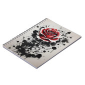 Rode Roos - Waterverf bloemen Notitieboek (Linkerzijde)