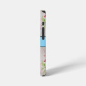 Rode Roos Waterverf bloemig Bloem Telefoon iPhone Hoesje (Linkerkant)