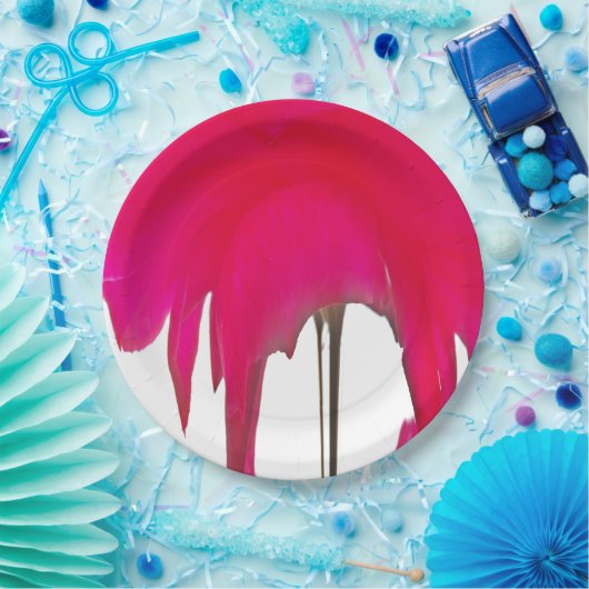 Rode Roos Witte Lucht Papieren Bordjes (Feest)