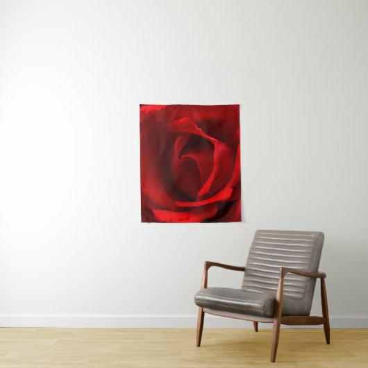Rode roos wtcna wandkleed (In situ)