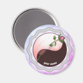 Rode Roos yin yang magneet (Voorkant / Achterkant)