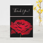 Rode Roos - Zwart Kaart (Gele Bloem)