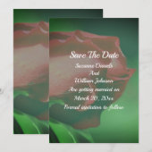 Rode Roosknop Bloemen Bruiloft Save The Date (Voorkant / Achterkant)