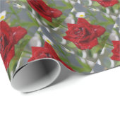 Rode Roosknop Cadeaupapier (Rol Hoek)