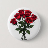 Rode roosknoppen ronde button 5,7 cm (Voorkant)