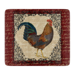 Rode Rooster  Snijplank