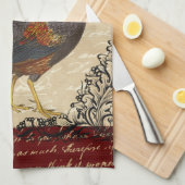 Rode Rooster  Theedoek (Quarter Fold)