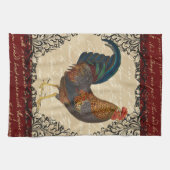 Rode Rooster  Theedoek (Horizontaal)