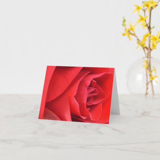 Rode Rose Blank Note Cards Kaart (Gele Bloem)