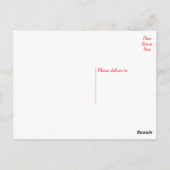 Rode Rose Bloem Blank Bloemen Zwart Briefkaart (Achterkant)