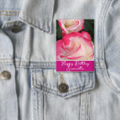 Rode Rose Bloem Bloemen Bloemen Vrouwen Naam Verja Button (Insitu)