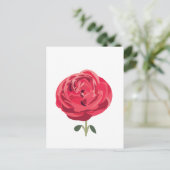 Rode Rose Bloem Bloemen Rode Rood Rose Briefkaart (Staand voorkant)