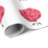 Rode Rose Bloem Bloemen Rode Rood Rose Cadeaupapier (Rol Hoek)
