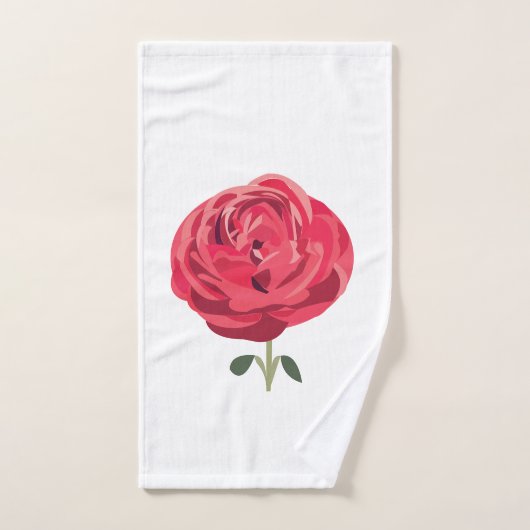 Rode Rose Bloem Bloemen Rode Rood Rose Handdoek (Handdoek)