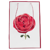 Rode Rose Bloem Bloemen Rode Rood Rose Medium Cadeauzakje (Voorkant)