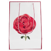 Rode Rose Bloem Bloemen Rode Rood Rose Medium Cadeauzakje (Achterkant)