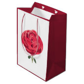 Rode Rose Bloem Bloemen Rode Rood Rose Medium Cadeauzakje (Achterkant Gekanteld)