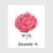 Rode Rose Bloem Bloemen Rode Rood Rose Sticker (Vel)