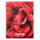 Rode Rose Bloemblaadjes Art Journal Personaliseren Notitieboek (Voorkant)