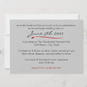 Rode Rose Boeket Elegant Ovaal Paar Foto Kaart (Achterkant)