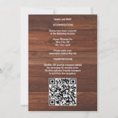 Rode Rose Bourgondië Rustieke Herfst Tuin Huwelijk Kaart (Achterkant)