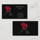 Rode Rose Floral Visitekaartje (Voorkant / Achterkant)