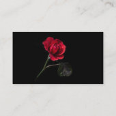 Rode Rose Floral Visitekaartje (Achterkant)
