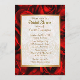 Rode Rose Floral Vrijgezellenfeest Kaart