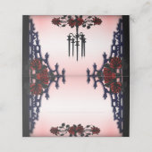 Rode Rose Gotische Plaats Kaart Plaatskaartje (Buitenkant ongevouwen)