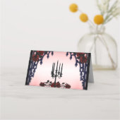 Rode Rose Gotische Plaats Kaart Plaatskaartje (Achterkant)