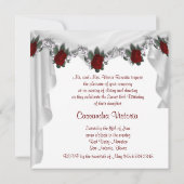 Rode Rose Hoge Hak Schoenen Quinceanera Kaart (Achterkant)