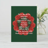 Rode Rose Krans Bloemenfeest Kaart (Staand voorkant)